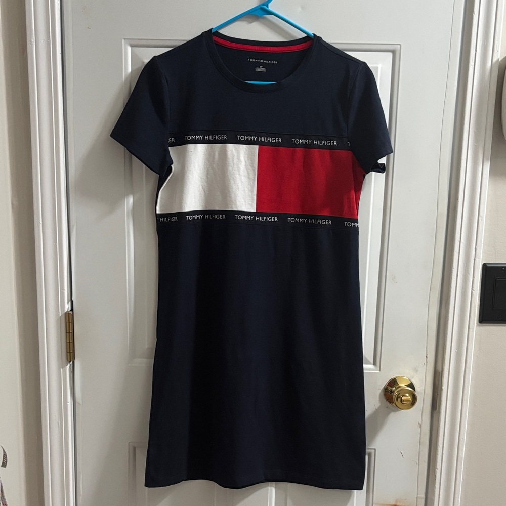 Tommy Hilfiger Color Block Mini Dress - Navy, Red, White